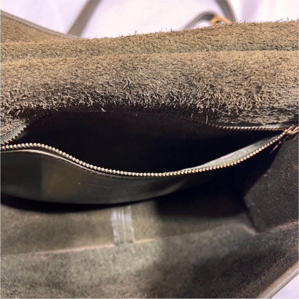 Vintage Coach Willis Bag Olive Green Leather E8C-9927 Rare And HTF - Picture 11 of 13